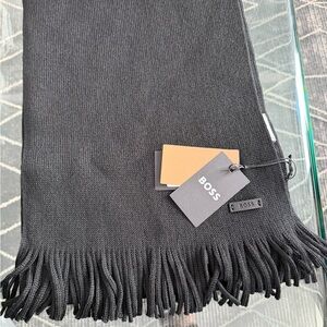 Boss Charcoal Gray Men's Scarf